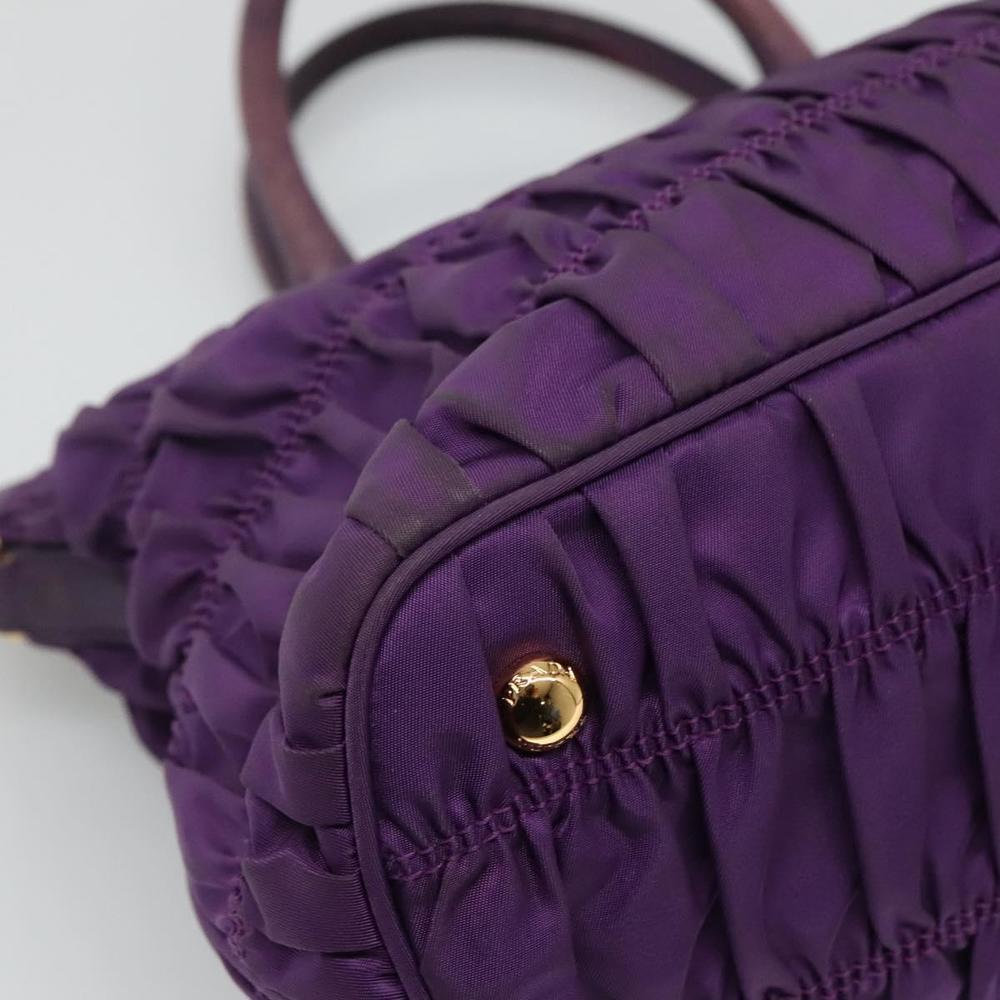 PRADA Hand Bag Nylon 2way Purple Auth 112537 - Picture 13 of 16